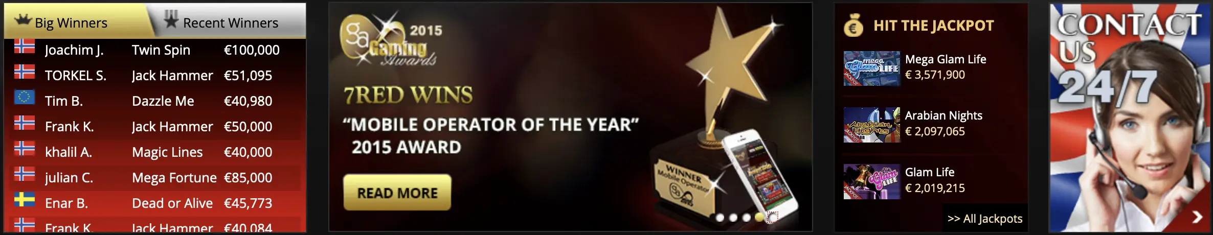 7red online casino. Mobile operator of the year